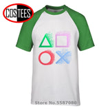 Retro Splash design PS gaming T shirt Xbox Game play station T-shirts Hip hop tshirt Vintage PS1 PS2 PS3 PS4 Gamer brand apparel