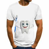 Funny cartoon men's T-shirt summer fashion top 3D round neck short sleeve cute wind casual shirt T-shirt