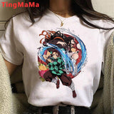 Hot Japanese Anime Demon Slayer Graphic Tees Men Harajuku Cartoon Streetwear Kimetsu No Yaiba Funny T Shirt Unisex T-shirt Male
