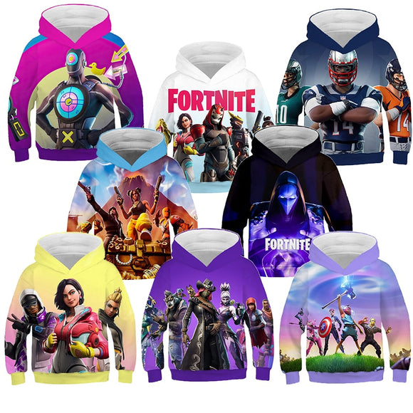 Hot Game Fortnite Boys 3D Hoodies Kids Clothes Funny Game Fortnite Hoodies Teen Girls Boys Sweatshirt Children Fashion Clothes