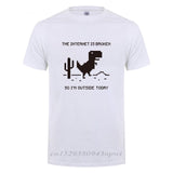 The Internet Is Broken Web Page Computer Dinosaur T-shirt Funny Birthday Gift For Men Boyfriend Husband Programmer Geek T Shirts
