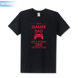 2021 Summer Dresses For Men's Clothing I'm A Gamer Dad Fathers DAY Gift Printed T-Shirt Gaming O-Neck Tee Tops Plus Size