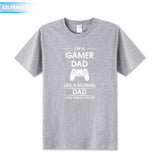 2021 Summer Dresses For Men's Clothing I'm A Gamer Dad Fathers DAY Gift Printed T-Shirt Gaming O-Neck Tee Tops Plus Size